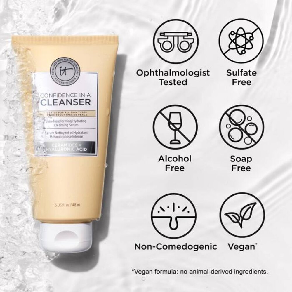 IT Cosmetics Confidence in a Cleanser - Gentle Face Wash 5oz NEW SEALED